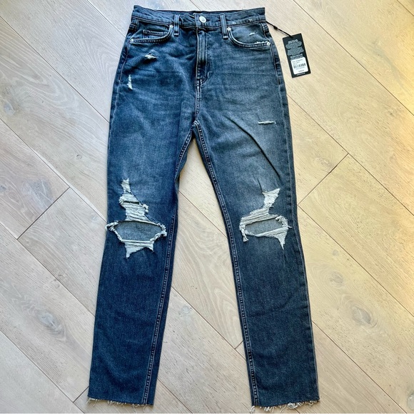 NWT Hudson Jeans Distressed Holly High Rise Straight Jeans - Picture 2 of 8